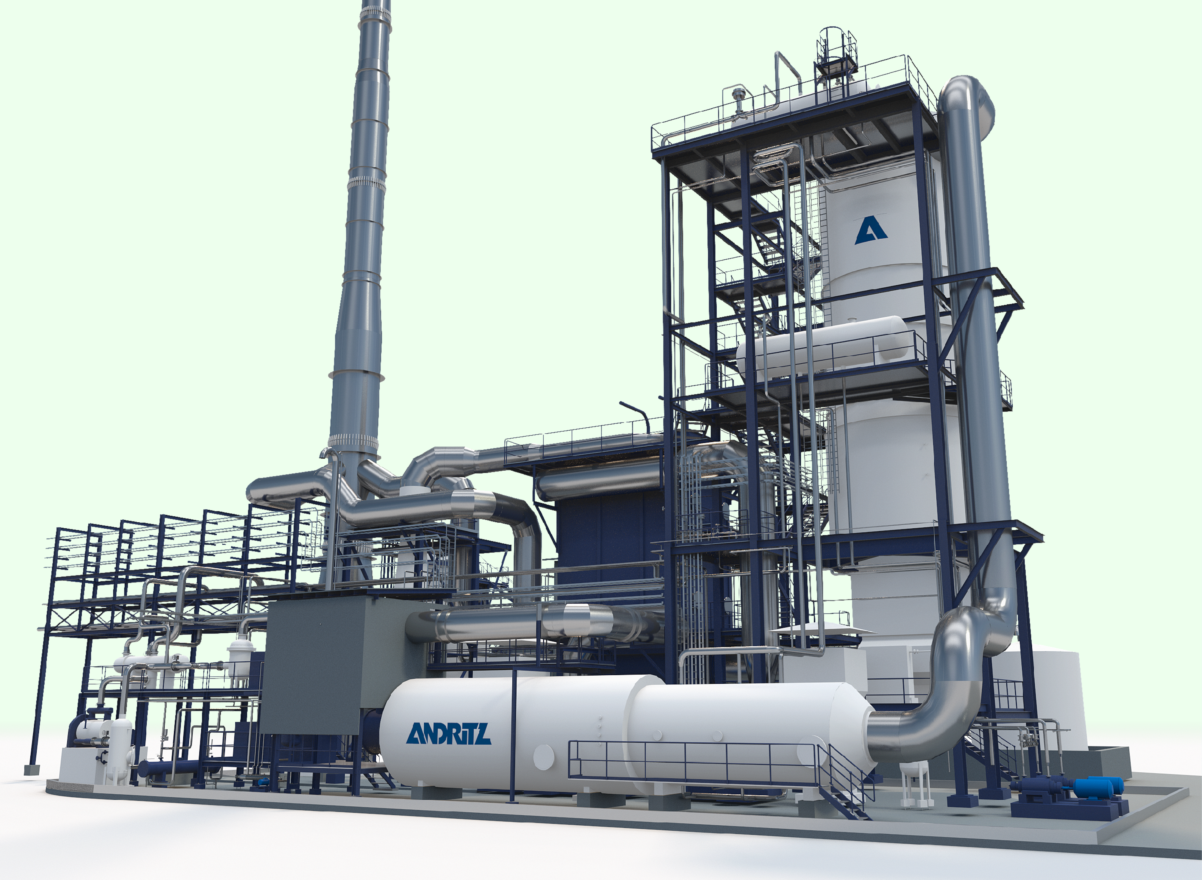 3D-Rendering der neuen ANDRITZ-Anlage.