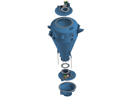 Type H material handling valve